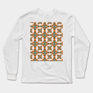 Green and orange Color Seamless pattern Long Sleeve T-Shirt